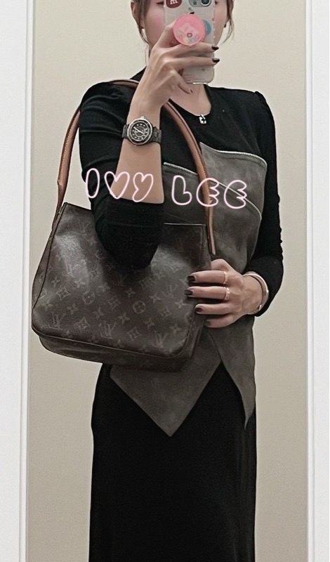 LOUIS VUITTON M51146 Looping MM 單肩包 腋下包 手提包 原花 正品 二手精品-26