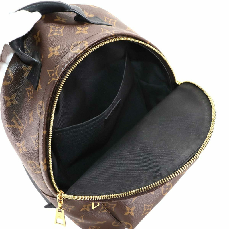 路易威登 Monogram Palm Springs PM 雙肩包,棕色,M44871,RFID 防盜,金色五金配件-5