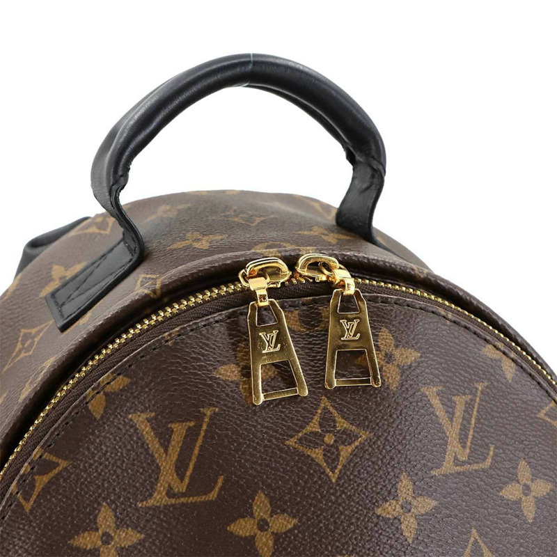 路易威登 Monogram Palm Springs PM 雙肩包,棕色,M44871,RFID 防盜,金色五金配件-8