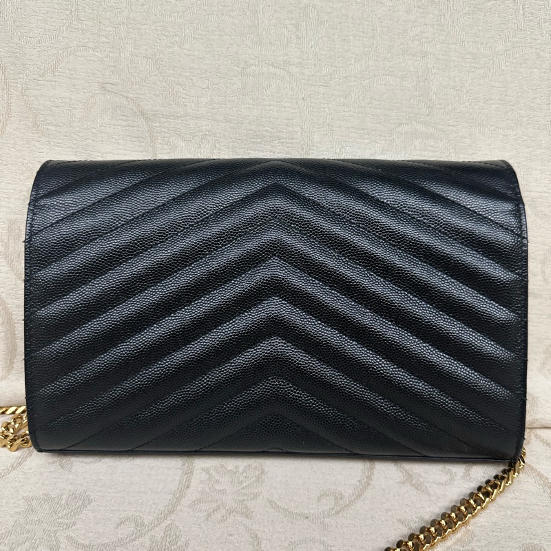 (非常新) YSL CASSANDRE小羊皮鏈條錢包-7