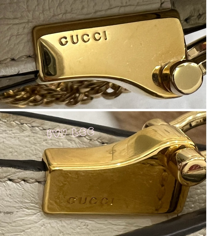 GUCCI 古馳 503877 經典Ophidia系列GG LOGO織帶皮革磁釦 斜背包 鏈條包 白 正品 二手精品-21