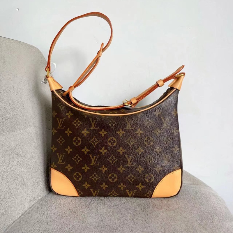 耐用百搭不膩😍99新🆕Lv老花小號牛角包單肩斜挎包🥐-8