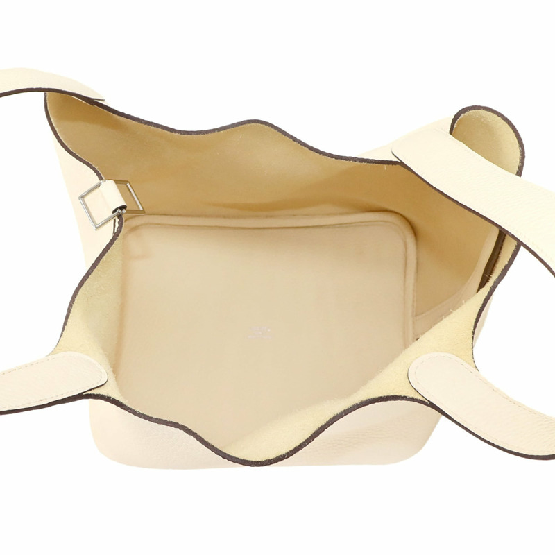 Hermes Hermès Picotin Lock MM 手提包,採用 Taurillon Clemence 皮革,並飾有 Nata Z 印章和銀色五金配件。-5