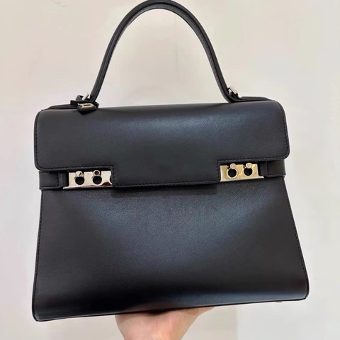 Delvaux Tempete 黑色 銀扣
