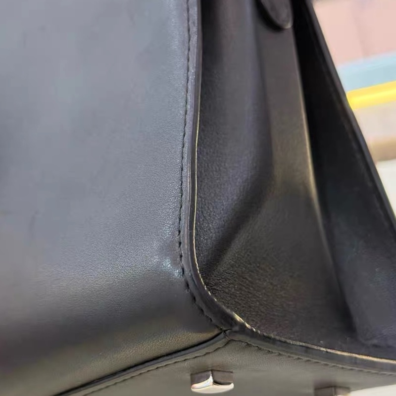 Delvaux Tempete 黑色 銀扣-11