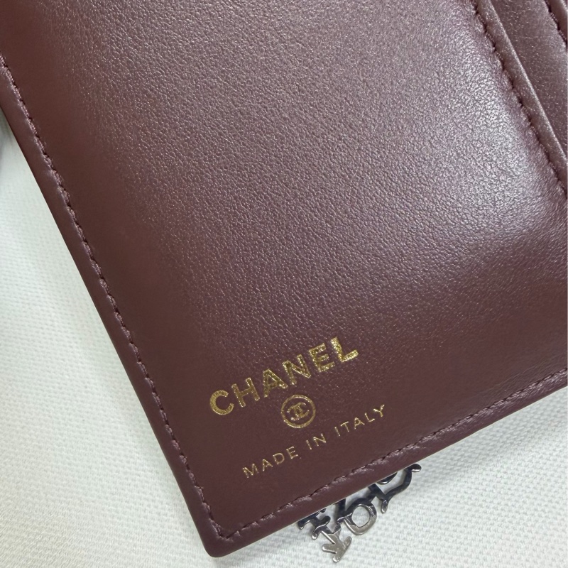 Chanel 新款護照中夾 黑金-2