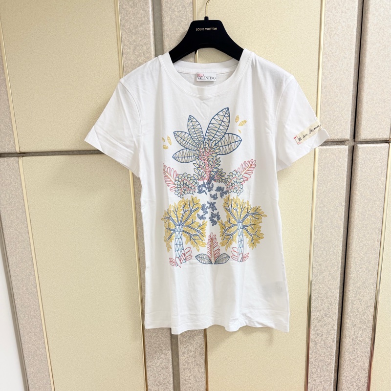 Red Valentino 正品白色質感棉質上衣 M號-0