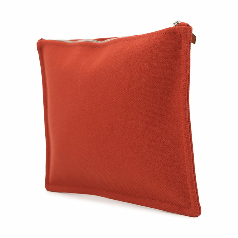 愛馬仕平底手拿包 H Natte GM Tomet 羊毛-1