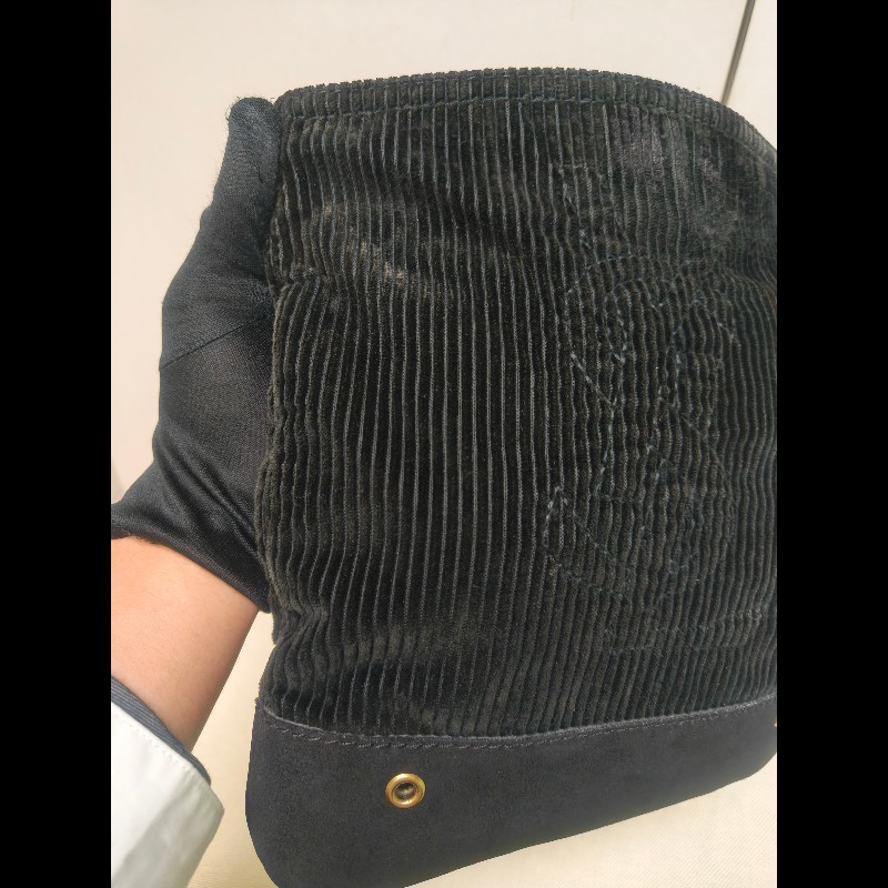 ㊣✨YSL✨聖羅蘭 黑色 燈芯絨 異材質 肩背包 斜背包/二手精品/保證正品🌳二手樹屋🌳-9