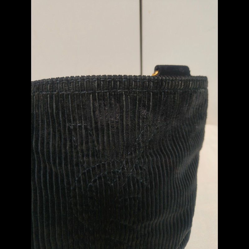 ㊣✨YSL✨聖羅蘭 黑色 燈芯絨 異材質 肩背包 斜背包/二手精品/保證正品🌳二手樹屋🌳-10