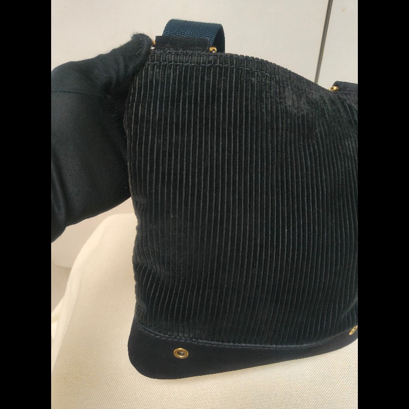 ㊣✨YSL✨聖羅蘭 黑色 燈芯絨 異材質 肩背包 斜背包/二手精品/保證正品🌳二手樹屋🌳-14