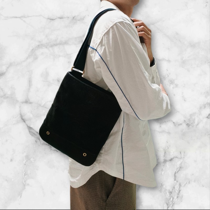 ㊣✨YSL✨聖羅蘭 黑色 燈芯絨 異材質 肩背包 斜背包/二手精品/保證正品🌳二手樹屋🌳-37