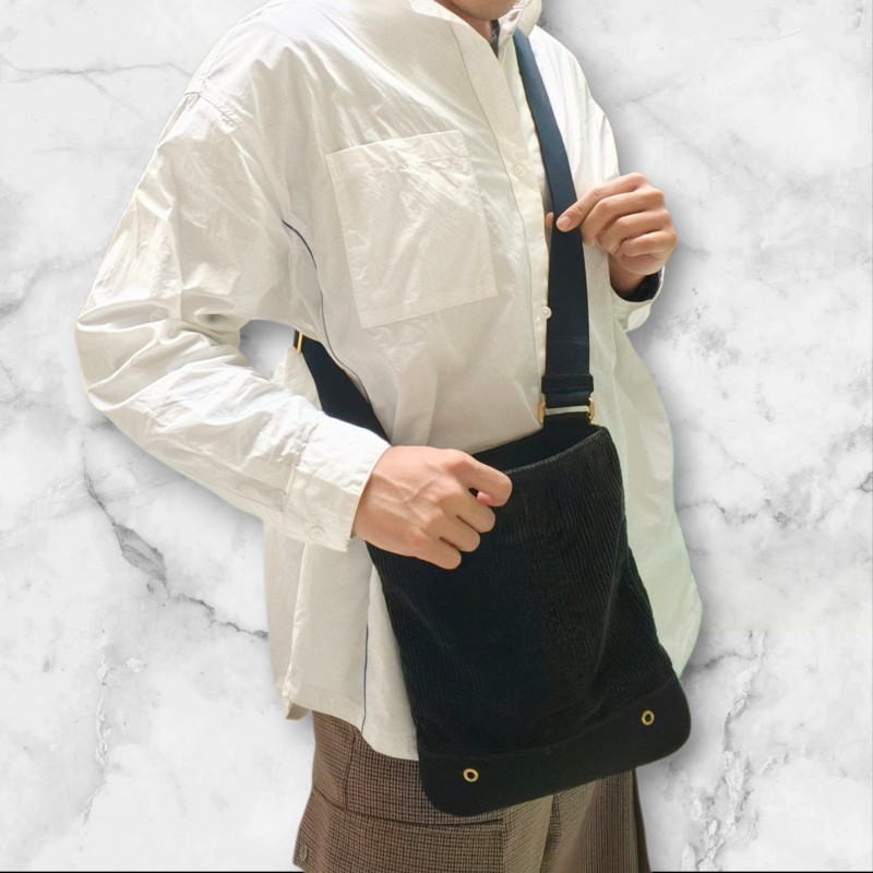 ㊣✨YSL✨聖羅蘭 黑色 燈芯絨 異材質 肩背包 斜背包/二手精品/保證正品🌳二手樹屋🌳-38