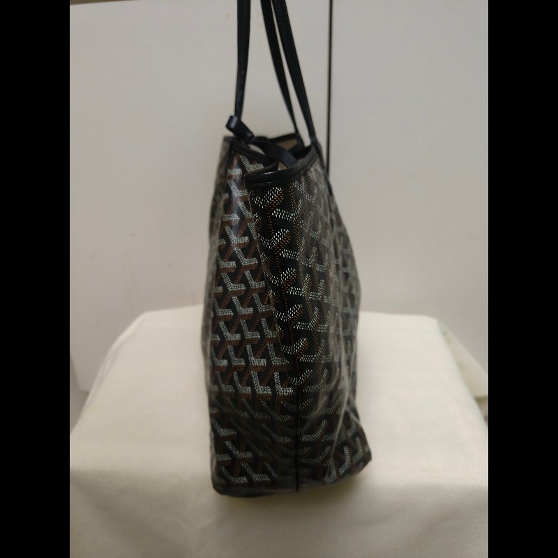 🔥年終狂降🔥【限時降價只到12/31(原63,800)】㊣✨Goyard✨高雅德 狗牙 Saint Louis PM 黑色 花布 托特包 手提包 通勤包 媽媽包/二手精品/保證正品🌳二手樹屋🌳-2