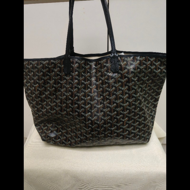 🔥年終狂降🔥【限時降價只到12/31(原63,800)】㊣✨Goyard✨高雅德 狗牙 Saint Louis PM 黑色 花布 托特包 手提包 通勤包 媽媽包/二手精品/保證正品🌳二手樹屋🌳-3