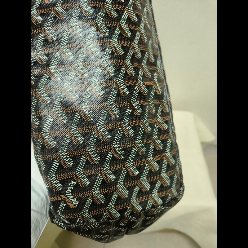 🔥年終狂降🔥【限時降價只到12/31(原63,800)】㊣✨Goyard✨高雅德 狗牙 Saint Louis PM 黑色 花布 托特包 手提包 通勤包 媽媽包/二手精品/保證正品🌳二手樹屋🌳-11