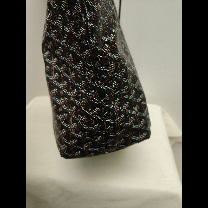 🔥年終狂降🔥【限時降價只到12/31(原63,800)】㊣✨Goyard✨高雅德 狗牙 Saint Louis PM 黑色 花布 托特包 手提包 通勤包 媽媽包/二手精品/保證正品🌳二手樹屋🌳-15