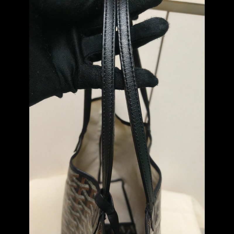 🔥年終狂降🔥【限時降價只到12/31(原63,800)】㊣✨Goyard✨高雅德 狗牙 Saint Louis PM 黑色 花布 托特包 手提包 通勤包 媽媽包/二手精品/保證正品🌳二手樹屋🌳-24