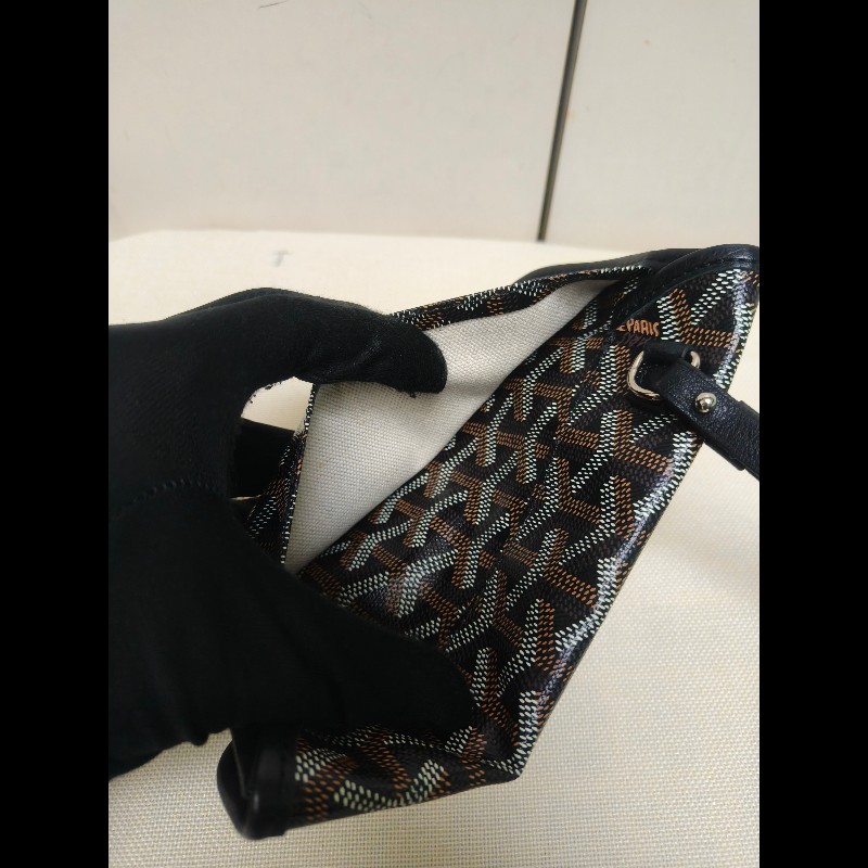 🔥年終狂降🔥【限時降價只到12/31(原63,800)】㊣✨Goyard✨高雅德 狗牙 Saint Louis PM 黑色 花布 托特包 手提包 通勤包 媽媽包/二手精品/保證正品🌳二手樹屋🌳-34