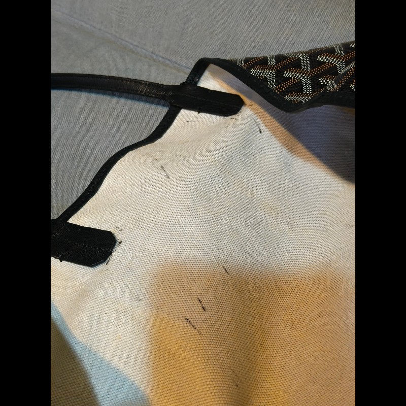 🫅女神購物節狂降（原$48800）‼️只到3/15⏰㊣✨Goyard✨高雅德 狗牙 Saint Louis PM 黑色 花布 中號 托特包 手提包 通勤包 媽媽包/二手精品/保證正品🌳二手樹屋🌳-54