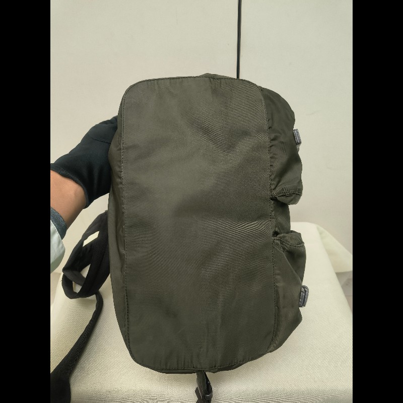 🔥年終狂降🔥【限時降價只到12/31（原16,800）】【8成新】㊣✨PRADA✨普拉達 綠色 帆布 皮革 口袋 中型 後背包 /二手包/二手精品🌳二手樹屋🌳-5