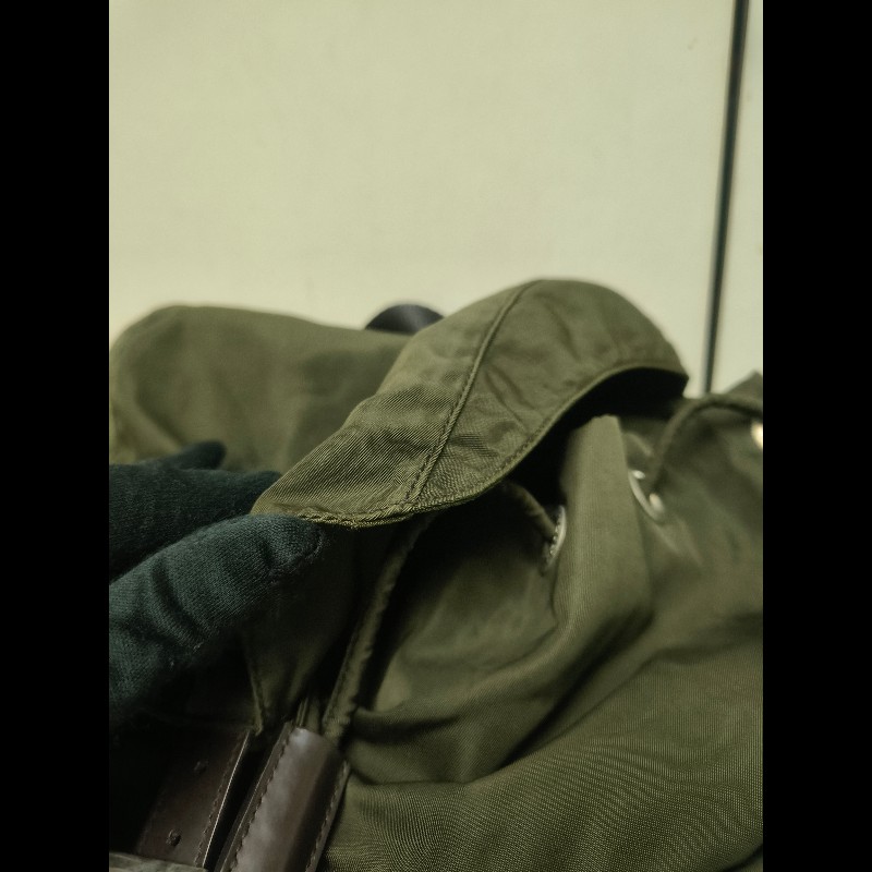 🔥年終狂降🔥【限時降價只到12/31（原16,800）】【8成新】㊣✨PRADA✨普拉達 綠色 帆布 皮革 口袋 中型 後背包 /二手包/二手精品🌳二手樹屋🌳-15