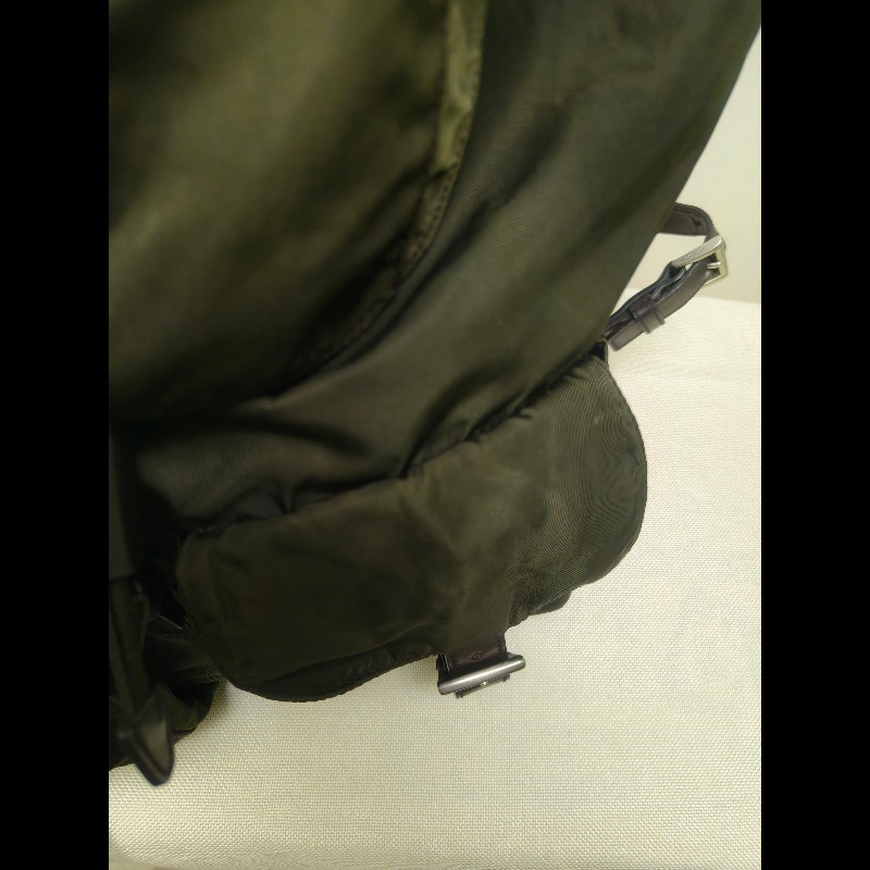 🔥年終狂降🔥【限時降價只到12/31（原16,800）】【8成新】㊣✨PRADA✨普拉達 綠色 帆布 皮革 口袋 中型 後背包 /二手包/二手精品🌳二手樹屋🌳-21