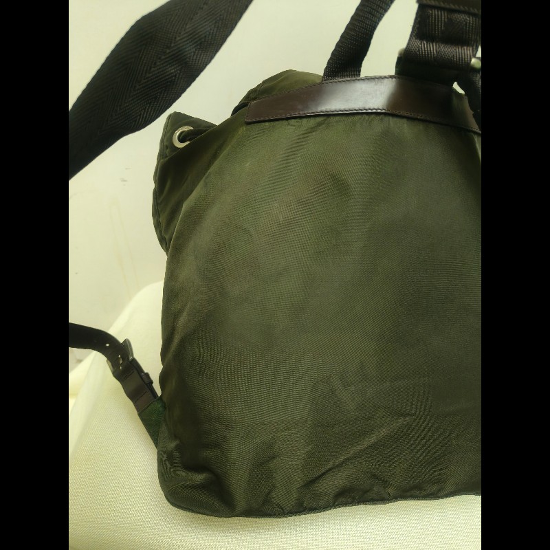 🔥年終狂降🔥【限時降價只到12/31（原16,800）】【8成新】㊣✨PRADA✨普拉達 綠色 帆布 皮革 口袋 中型 後背包 /二手包/二手精品🌳二手樹屋🌳-32