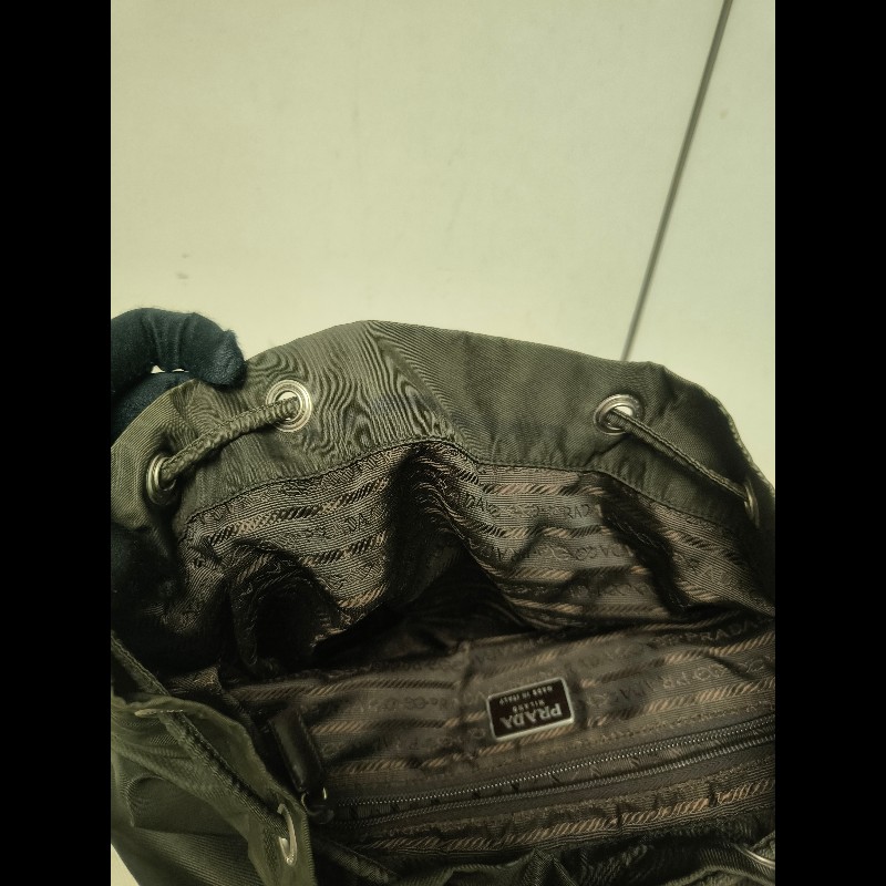 🔥年終狂降🔥【限時降價只到12/31（原16,800）】【8成新】㊣✨PRADA✨普拉達 綠色 帆布 皮革 口袋 中型 後背包 /二手包/二手精品🌳二手樹屋🌳-47