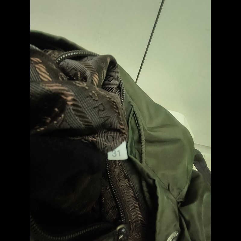 🔥年終狂降🔥【限時降價只到12/31（原16,800）】【8成新】㊣✨PRADA✨普拉達 綠色 帆布 皮革 口袋 中型 後背包 /二手包/二手精品🌳二手樹屋🌳-51