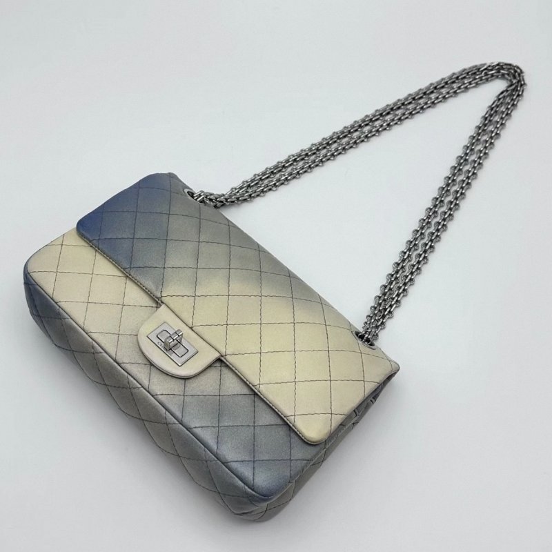 CHANEL 漸變色2.55中號肩背斜背包28*17*8.5 98新配件盒子塵袋-2