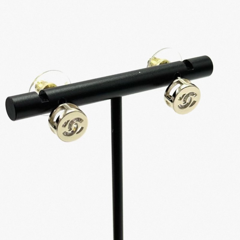 CHANEL 25年新款mini紐扣雙C帶鑽耳釘 99新配件盒子-2