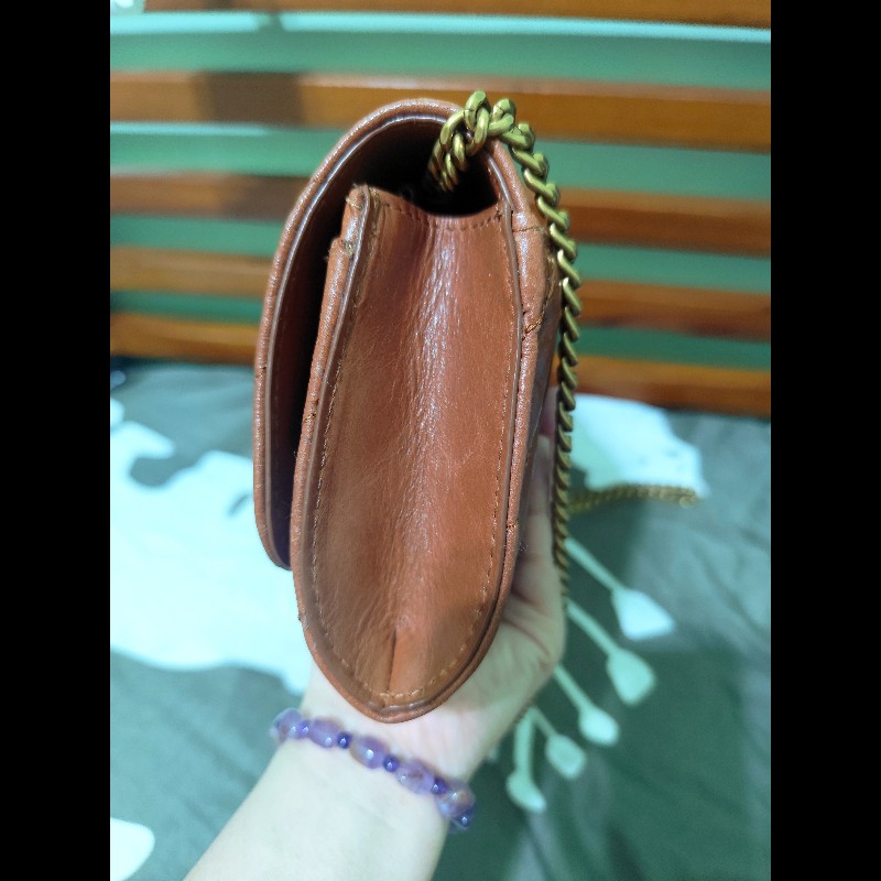 Karl Lagerfeld Lafayette 真皮復古紋WOC 復古焦糖棕
(全新)帶原包裝-5