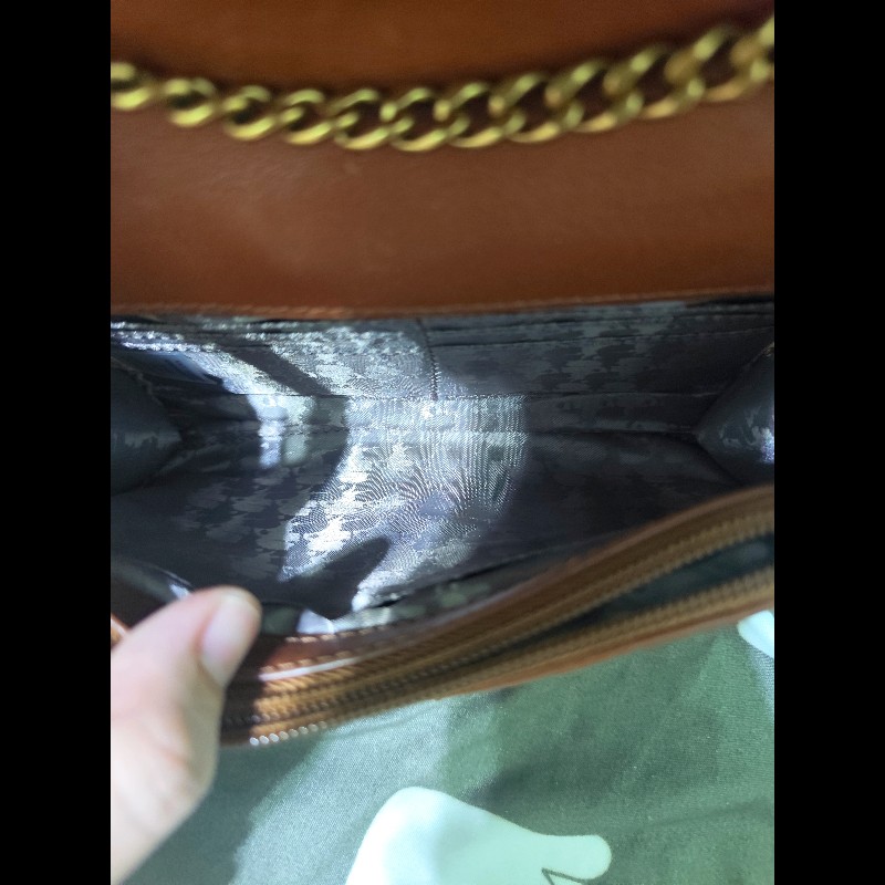 Karl Lagerfeld Lafayette 真皮復古紋WOC 復古焦糖棕
(全新)帶原包裝-11