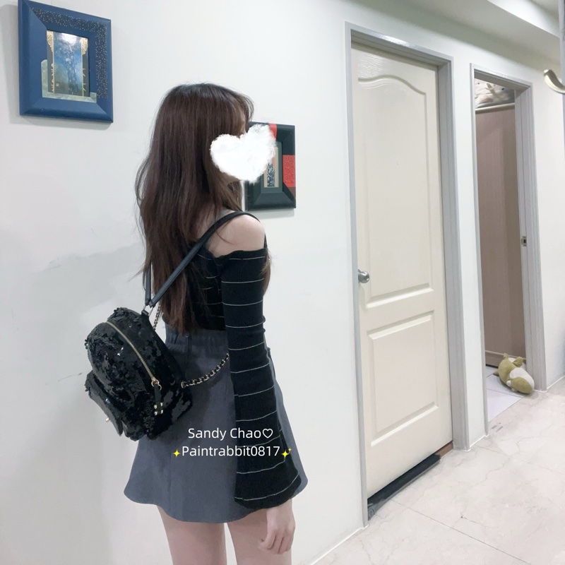 ෆ Chanel 黑金黑天鵝亮片小書包 🎒後背🖤-2