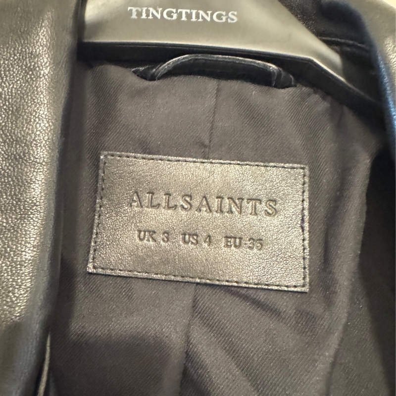 AllSaints Balfern 皮革騎士夾克-1