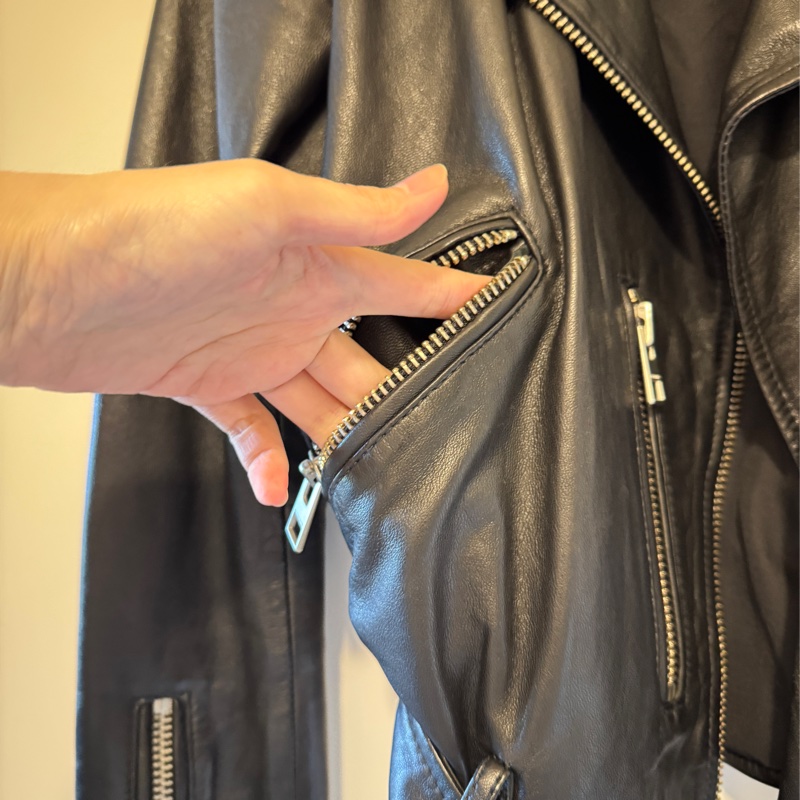 AllSaints Balfern 皮革騎士夾克-2