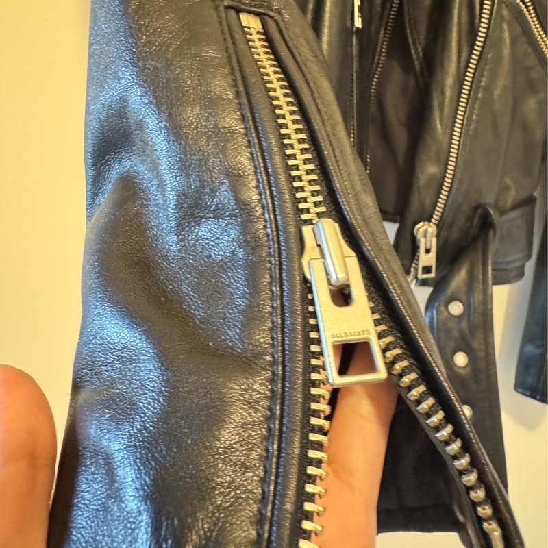 AllSaints Balfern 皮革騎士夾克-3