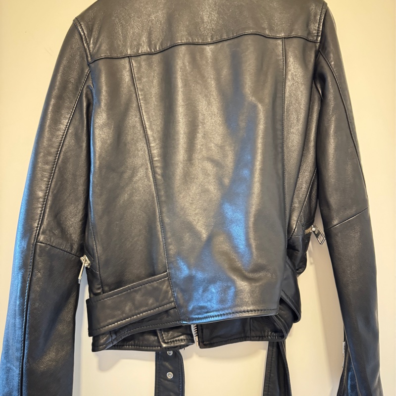 AllSaints Balfern 皮革騎士夾克-5