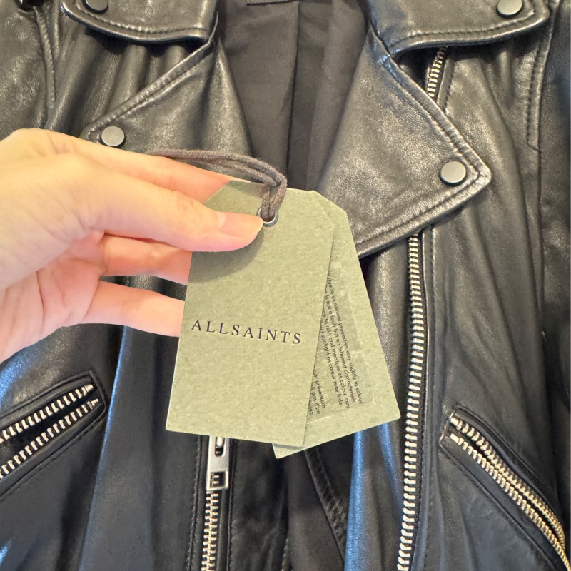 AllSaints Balfern 皮革騎士夾克-6