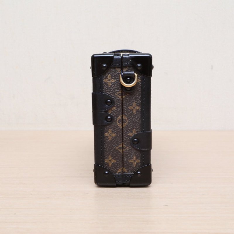 LOUIS VUITTON PETITEMALLE月光寶盒20拼老花牛皮/PVC晶片20牛皮拼PVC肩背包-4
