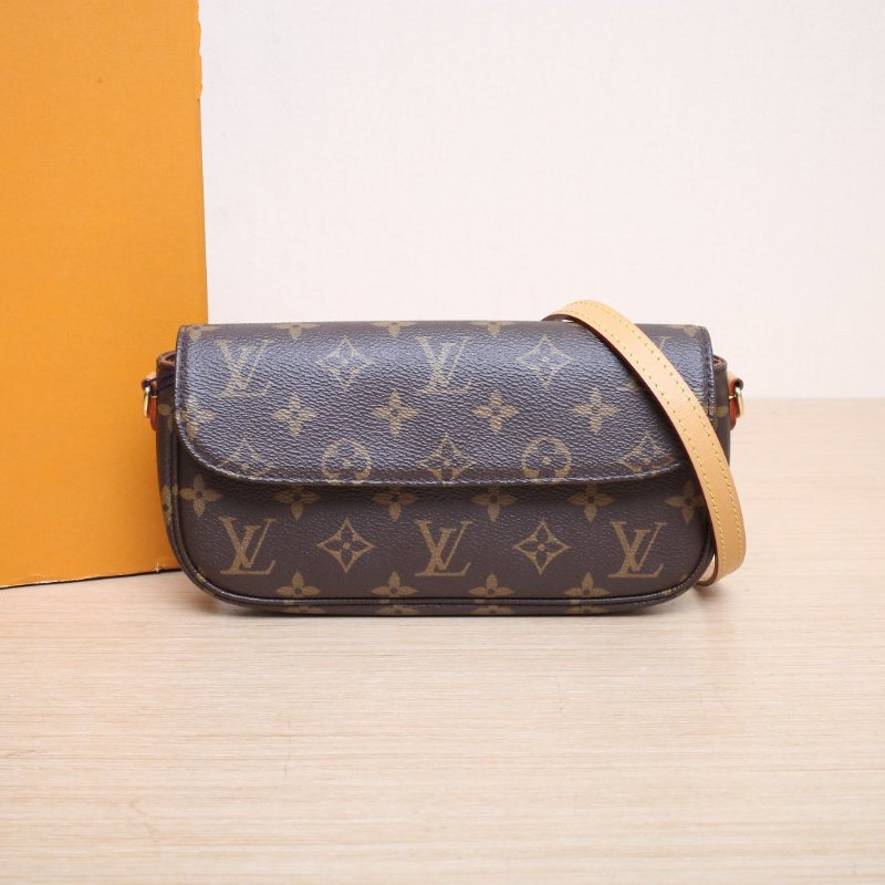 LOUIS VUITTON IVY鏈條腋下包老花PVC金扣晶片肩背包-0