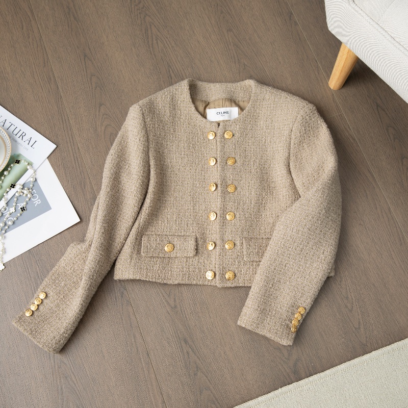 ❤️ CELINE 經典短款外套 好版型 精致紐扣-0