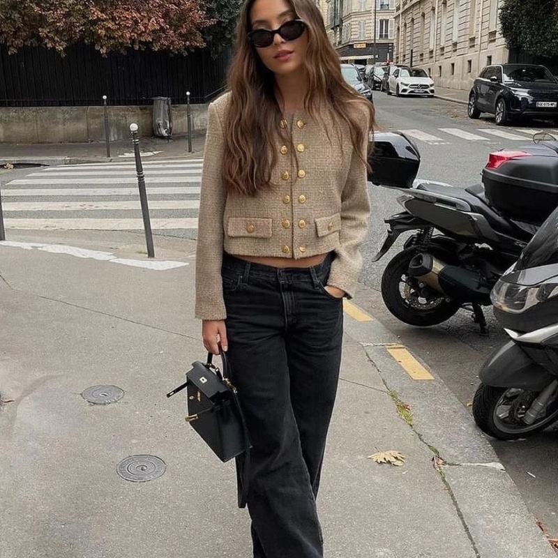 ❤️ CELINE 經典短款外套 好版型 精致紐扣-2