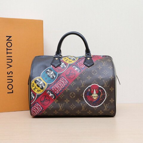 LOUIS VUITTON 老花PVC2017Sp30無肩帶款山本寬齋聯名肩背包