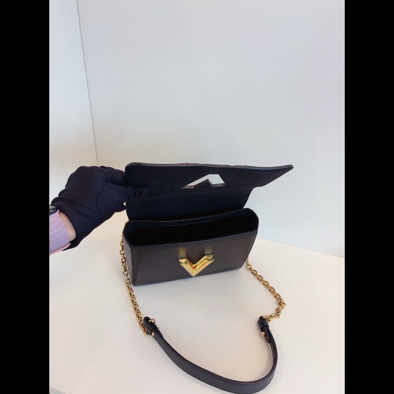 LV路易威登 秀款限量🤎蕾絲拼色老花Twist扭一扭鏈條包-6