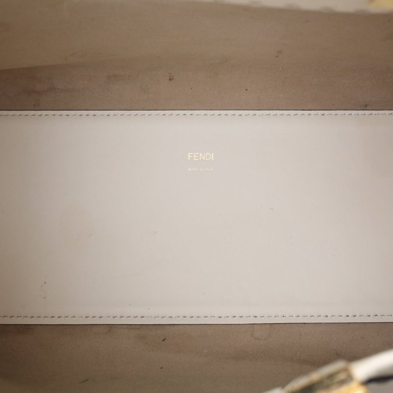 FENDI Sunshine陽光購物手提袋中號米色牛皮肩背包-3