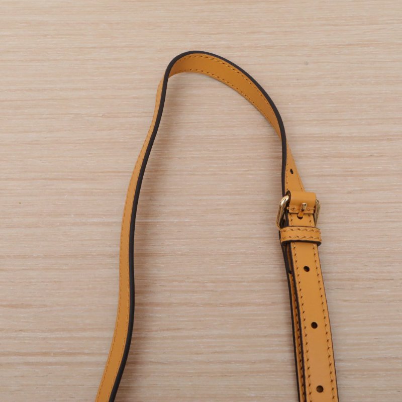 FENDI PEEKABOOREGULAR中號33橙色牛皮金扣肩背包-2