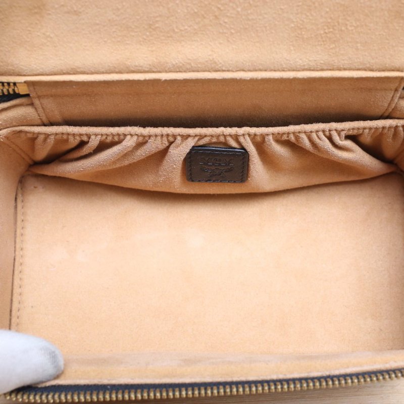 MCM RockstarVisetosOriginal化妝箱老花PVC肩背包-4