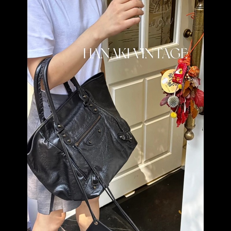 Balenciaga 限量soblack 機車包 Tote 肩背包手提包-0